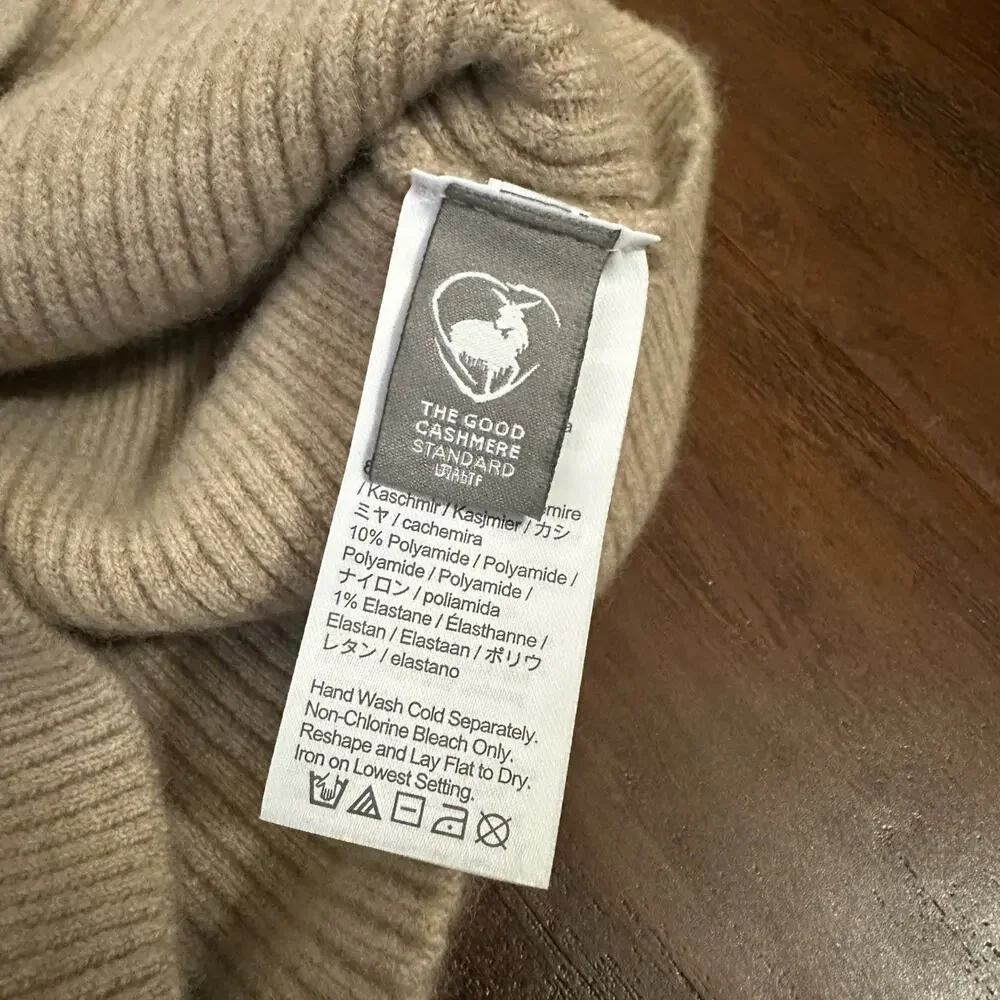 J.CREW Cropped Sweater Tank Tan Cashmere Blend Pullover Ribbed Knit - Picture 8 of 11